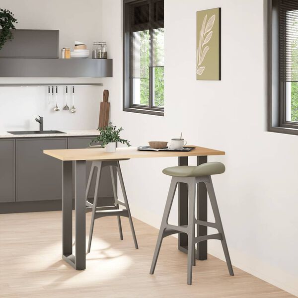 vidaXL Barbordsben U-formade 2 st antracit 40x(90-91) cm st&aring;l