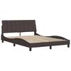 vidaXL Bed Frame without Mattress "Hanko" Dark Brown 120x200 cm Fabric