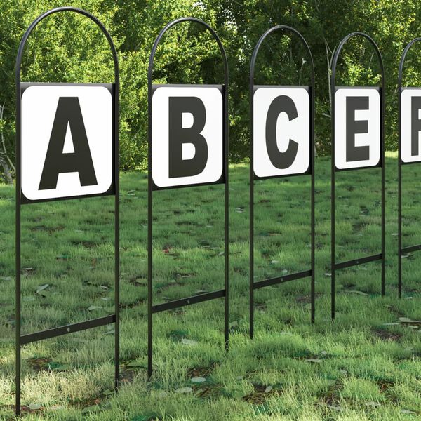 vidaXL Dressyrbokstäver 12 st Stål