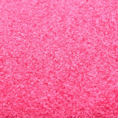 vidaXL Dörrmatta tvättbar rosa 90x120 cm