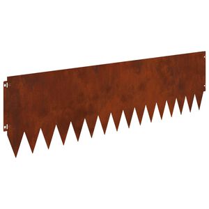 vidaXL Kant f&ouml;r gr&auml;smatta 10 st 103 x 30 cm St&aring;l Rostig