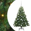 vidaXL Konstgjord julgran med 150 LED-lampor Gr&ouml;n 120 cm PE och PVC