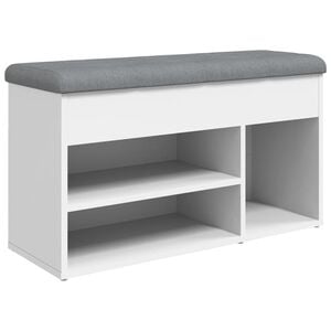 vidaXL Skob&auml;nk vit 82x32x45,5 cm konstruerat tr&auml;