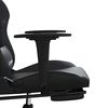 vidaXL Gamingstol med massage och fotstöd svart konstläder