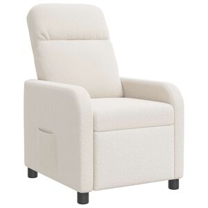 vidaXL Recliner Gr&auml;ddvit Boucl&eacute;