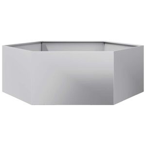 vidaXL Odlingsl&aring;da sexkantig 138x120x45 cm galvaniserat st&aring;l