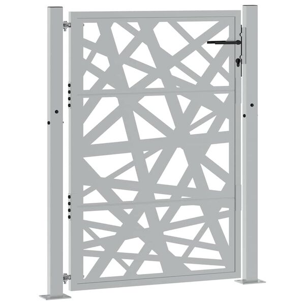 vidaXL Trädgårdsgrind 100x125 cm väderbeständig stål ljusdesign