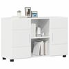 vidaXL Sideboard med hylla FLORIN H&ouml;gblanka vita 88,5 x 30,5 x 55,5 cm
