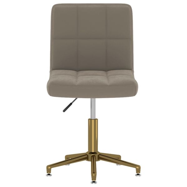 vidaXL Snurrbara matstolar 2 st ljusgr&aring; sammet