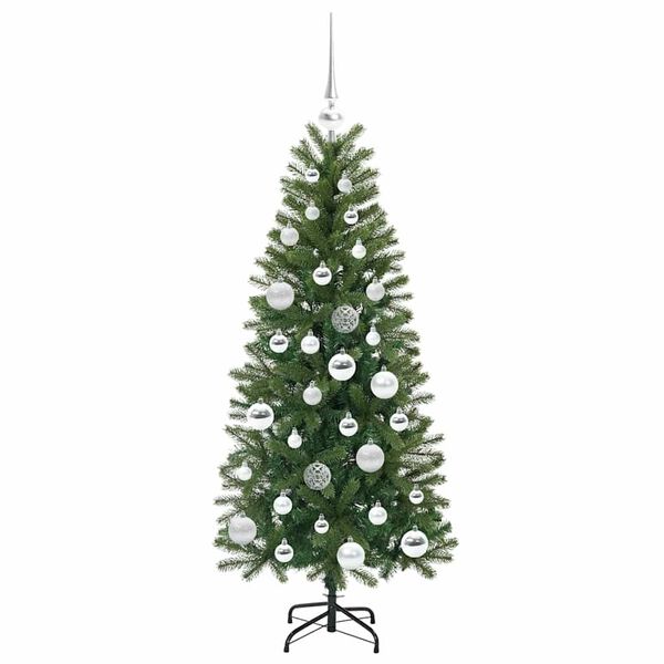 vidaXL Konstgjord julgran med 150 LED-lampor Gr&ouml;n 120 cm PE och PVC