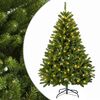 vidaXL Plast Hingad Julgran 120 cm 150 LED-lampor Varmvit