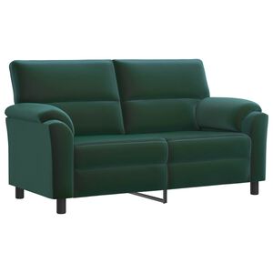 vidaXL Soffa M&ouml;rkgr&ouml;n 174 x 85 x 93 cm Sammet