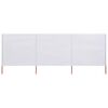 vidaXL Vindskydd 3 paneler tyg 400x80 cm sandvit