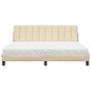vidaXL Bed with Mattress "Hanko" Cream 180x200 cm Fabric