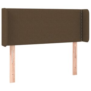 vidaXL S&auml;nggavel med kanter m&ouml;rkbrun 103x16x78/88 cm tyg
