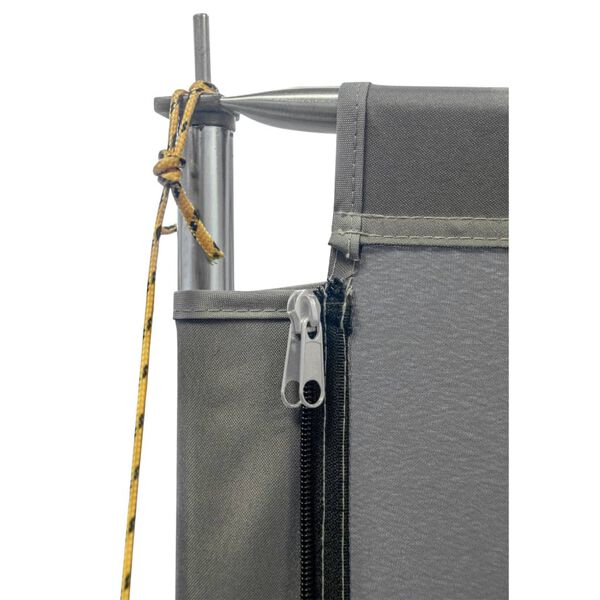 Bo-Camp Vindskydd Ellen 150x140cm gr&aring; och antracit 2 delar