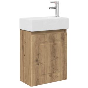 vidaXL Badrumsspegel med kran Artisan-ek 45,5 x 22,5 x 84 cm