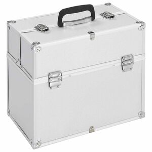 vidaXL Sminkl&aring;da 38x23x34 cm silver aluminium