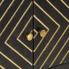 vidaXL Skänk svart och guld 120x30x75 cm massivt mangoträ