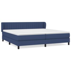 vidaXL Rams&auml;ng med madrass bl&aring; 200x200 cm tyg
