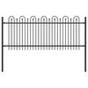 vidaXL Spets B&aring;gstaket DRONTEN 200 x 130 cm Pulverlackerat st&aring;l Svart