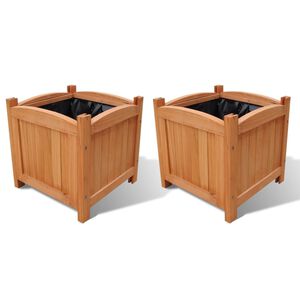 vidaXL Bloml&aring;dor 2 st upph&ouml;jda 30 x 30 x 30 cm tr&auml;