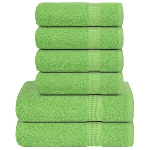 vidaXL 6-delat handduksset FROGN &auml;ppelgr&ouml;n 360 gsm