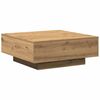 vidaXL Kaffeebord Artisan Ek 80 x 80 x 31 cm