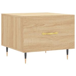 vidaXL Soffbord sonoma-ek 50x50x40 cm konstruerat tr&auml;