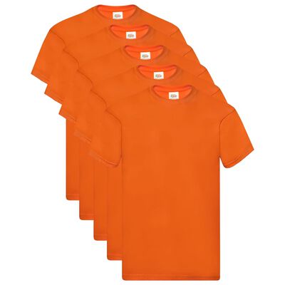 Fruit of the Loom Original T-shirt 5-pack orange stl. 3XL bomull