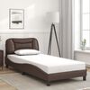 vidaXL Bed Frame with LED without Mattress "Hvar" Brown 90x190 cm