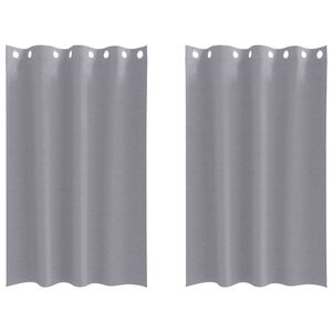 vidaXL M&ouml;rkl&auml;ggningsgardiner med Ringar 2 pcs Ljusgr&aring; 175 x 140 cm