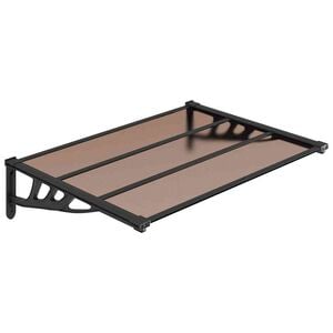 vidaXL Entr&eacute;tak svart 122x90 cm polykarbonat