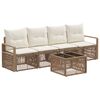 vidaXL Tr&auml;dg&aring;rdsoffset 5 pcs Beige konstrotting