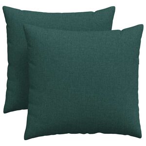 vidaXL Sofakuddar 2 pcs M&ouml;rkgr&ouml;n 45 x 45 cm tyg