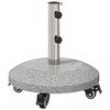 vidaXL Granitar parasollfot med hjul f&ouml;r 4-5 cm stolpe 27.2 kg Gr&aring;