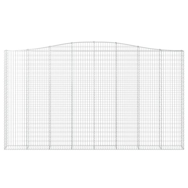 vidaXL Gabioner b&aring;gformade 2 st 400x30x220/240 cm galvaniserat j&auml;rn