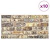 vidaXL Väggpaneler 3D flerfärgat tegel 10 st EPS