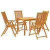 vidaXL Matgrupp f&ouml;r tr&auml;dg&aring;rden 5 delar 85x85x74 cm massivt akaciatr&auml;