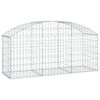 vidaXL Gabion b&aring;gformad 150x50x60/80 cm galvaniserat j&auml;rn