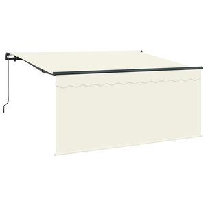 vidaXL Utdragbar markis Kr&auml;m 300 x 200 cm Polyester och aluminium