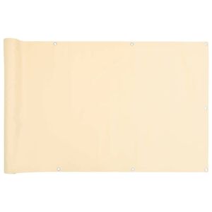 vidaXL Insynsskydd f&ouml;r balkong gr&auml;ddvit 300x120 cm PVC