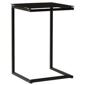 vidaXL Sidobord svart 40x40x60 cm h&auml;rdat glas