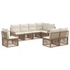 vidaXL Tr&auml;dg&aring;rdsoffset 8 st Beige konstrotting