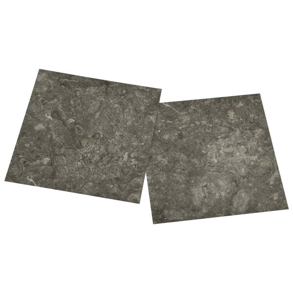 vidaXL Golvplankor 55 pcs Gr&aring; 5,11 m&sup2; PVC