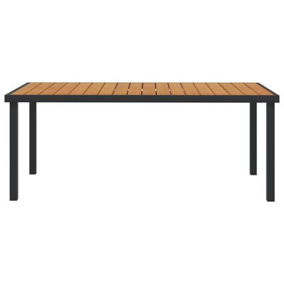 vidaXL Trädgårdsbord brun 190x90x74,5 cm aluminium och WPC