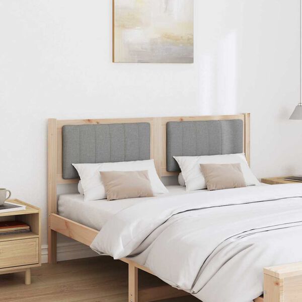 vidaXL Kl&auml;dd s&auml;nggavel med huvudgavel Brun 135 cm Massiv furu