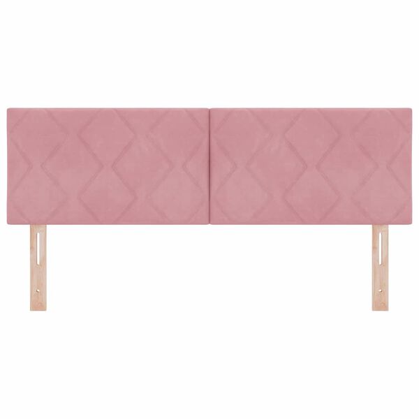 vidaXL Huvudgavel med huvudgavel Rosa 160 cm Sammet