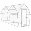vidaXL H&ouml;nsbur silver 400x105x182 cm galvaniserat st&aring;l