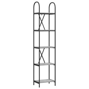 vidaXL Hyllsystem 5 niv&aring;er 40 x 30 x 183 cm Konstruerat tr&auml; Gr&aring; Sonoma